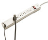 A Picture of product IVR-71660 Innovera® Surge Protector 6 AC Outlets/2 USB Ports, ft Cord, 1,080 J, White