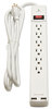 A Picture of product IVR-71660 Innovera® Surge Protector 6 AC Outlets/2 USB Ports, ft Cord, 1,080 J, White