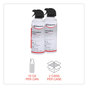 A Picture of product IVR-10012 Innovera® Compressed Air Duster Cleaner 10 oz Can, 2/Pack