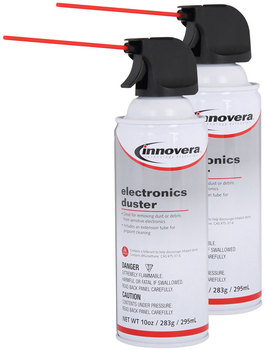 Innovera® Compressed Air Duster Cleaner 10 oz Can, 2/Pack