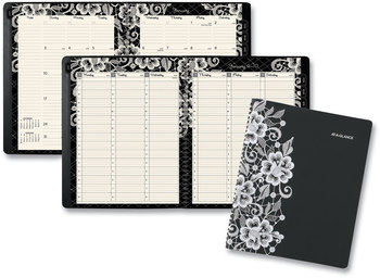 AT-A-GLANCE® Lacey Weekly/Monthly Appointment Book Weekly Block Format Professional Artwork, 11 x 8.5, Black/White, 13-Month: Jan 2026 to 2027