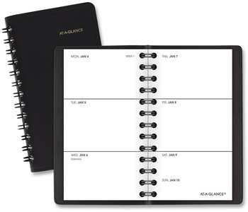 AT-A-GLANCE® Weekly Planner 4.5 x 2.5, Black Cover, 12-Month (Jan to Dec): 2026