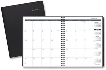 AT-A-GLANCE® Monthly Planner 8.75 x 7, Black Cover, 12-Month (Jan to Dec): 2026