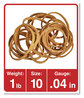 A Picture of product UNV-00110 Universal® Rubber Bands Size 10, 0.04" Gauge, Beige, 1 lb Box, 3,400/Pack