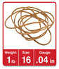 A Picture of product UNV-00116 Universal® Rubber Bands Size 16, 0.04" Gauge, Beige, 1 lb Box, 1,900/Pack
