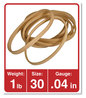 A Picture of product UNV-00130 Universal® Rubber Bands Size 30, 0.04" Gauge, Beige, 1 lb Box, 1,100/Pack