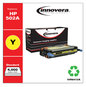 A Picture of product IVR-6472A Innovera® 6470A, 6471A, 6472A, 6473A Laser Cartridge Remanufactured Yellow Toner, Replacement for 502A (Q6472A), 4,000 Page-Yield