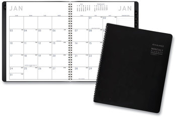 AT-A-GLANCE® Contemporary Monthly Planner Premium Paper, 11 x 9, Black Cover, 12-Month (Jan to Dec): 2026