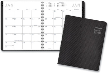 AT-A-GLANCE® Contemporary Monthly Planner Premium Paper, 11 x 9, Graphite Cover, 12-Month (Jan to Dec): 2026