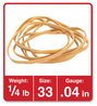 A Picture of product UNV-00433 Universal® Rubber Bands Size 33, 0.04" Gauge, Beige, 4 oz Box, 160/Pack