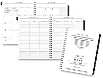 AT-A-GLANCE® Executive® Weekly/Monthly Planner Refill with 15-Minute Appointments 11 x 8.25, White Sheets, 12-Month (Jan to Dec): 2026