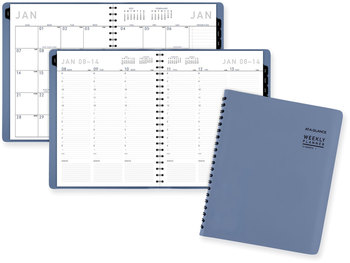 AT-A-GLANCE® Contemporary Weekly/Monthly Planner 11.38 x 9, Slate Blue Cover, 12-Month (Jan to Dec): 2026