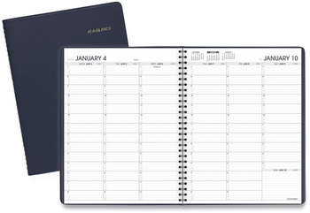 AT-A-GLANCE® Weekly Appointment Book 11 x 8.25, Navy Cover, 13-Month: Jan 2026 to 2027