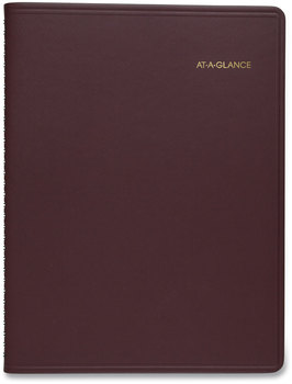AT-A-GLANCE® Weekly Appointment Book 11 x 8.25, Winestone Cover, 13-Month: Jan 2026 to 2027
