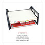 A Picture of product UNV-08100 Universal® Recycled Plastic Side Load Desk Trays 2 Sections, Letter Size Files, 13" x 9" 2.75", Black