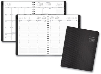 AT-A-GLANCE® Contemporary Weekly/Monthly Planner Vertical-Column Format, 11 x 8.25, Graphite Cover, 12-Month (Jan to Dec): 2026
