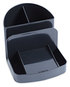 A Picture of product UNV-08110 Universal® Recycled Plastic Deluxe Desk Organizer Message Center, 6 Compartments, 5.5 x 6.75 5, Black