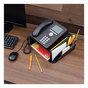 A Picture of product UNV-08116 Universal® Recycled Telephone Stand and Message Center, 12.25 x 10.5 5.25, Black