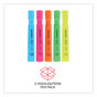 A Picture of product UNV-08860 Universal™ Desk Highlighters Assorted Ink Colors, Chisel Tip, Barrel 5/Set