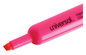 A Picture of product UNV-08865 Universal™ Desk Highlighters Fluorescent Pink Ink, Chisel Tip, Barrel, Dozen