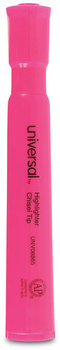 Universal™ Desk Highlighters Fluorescent Pink Ink, Chisel Tip, Barrel, Dozen