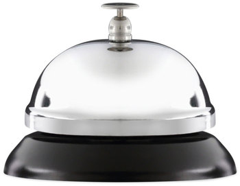 Universal® Call Bell 3.38" Diameter, Brushed Nickel