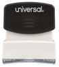 A Picture of product UNV-10056 Universal® Pre-Inked One-Color Stamp Message for DEPOSIT ONLY, Blue