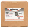 A Picture of product IVR-85800 Innovera® CD/DVD Slim Jewel Cases Clear/Black, 100/Pack