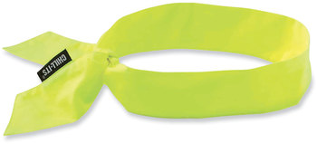 ergodyne® Chill-Its 6700 Cooling Polymer Headband with Tie. One Size Fits Most. 36.5 X 2 in. Lime. Ships in 1-3 Business Days.