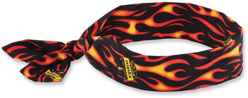 ergodyne® Chill-Its 6700 Cooling Polymer Headband with Tie. One Size Fits Most. 36.5 X 2 in. Flames Design. Ships in 1-3 Business Days.