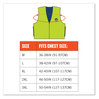 A Picture of product EGO-12533 ergodyne® Chill-Its 6665 Embedded Polymer Cooling Vest with Zipper Nylon/Polymer, Medium, Lime, Ships in 1-3 Business Days