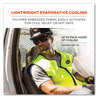 A Picture of product EGO-12534 ergodyne® Chill-Its 6665 Embedded Polymer Cooling Vest with Zipper Nylon/Polymer, Large, Lime, Ships in 1-3 Business Days