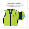 A Picture of product EGO-12535 ergodyne® Chill-Its 6665 Embedded Polymer Cooling Vest with Zipper Nylon/Polymer, X-Large, Lime, Ships in 1-3 Business Days