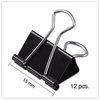 A Picture of product UNV-10199 Universal® Binder Clips Mini, Black/Silver, 12/Box