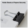 A Picture of product UNV-10199 Universal® Binder Clips Mini, Black/Silver, 12/Box