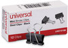 A Picture of product UNV-10199 Universal® Binder Clips Mini, Black/Silver, 12/Box