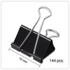 A Picture of product UNV-10199VP Universal® Binder Clips Clip Zip-Seal Bag Value Pack, Mini, Black/Silver, 144/Pack