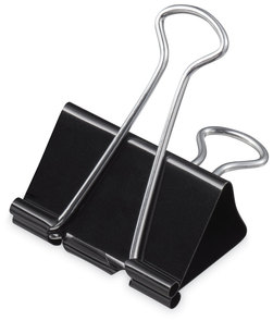 Universal® Binder Clips Clip Zip-Seal Bag Value Pack, Mini, Black/Silver, 144/Pack