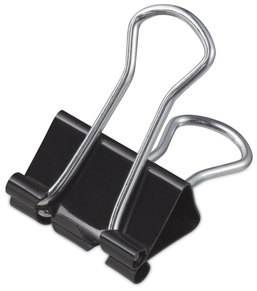 Universal® Binder Clips Small, Black/Silver, 12/Box