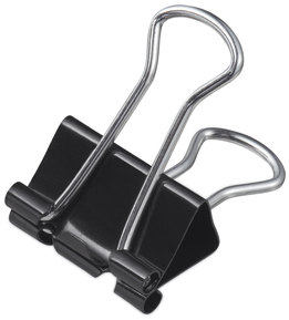 Universal® Binder Clips Clip Zip-Seal Bag Value Pack, Medium, Black/Silver, 36/Pack
