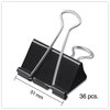 A Picture of product UNV-10220VP Universal® Binder Clips Clip Zip-Seal Bag Value Pack, Large, Black/Silver, 36/Pack