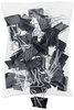 A Picture of product UNV-10220VP Universal® Binder Clips Clip Zip-Seal Bag Value Pack, Large, Black/Silver, 36/Pack