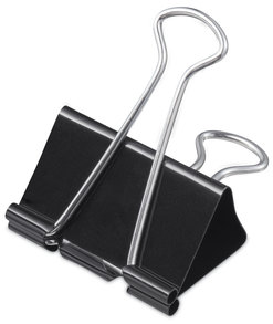 Universal® Binder Clips Clip Zip-Seal Bag Value Pack, Large, Black/Silver, 36/Pack