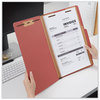 A Picture of product UNV-10403 Universal® Six-Section Classification Folders Heavy-Duty Pressboard Cover, 2 Dividers, 6 Fasteners, Legal Size, Brick Red, 20/Box