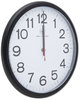 A Picture of product UNV-10417 Universal® Deluxe 13 1/2" Indoor/Outdoor Atomic Clock 13.5" Overall Diameter, Black Case, 1 AA (sold separately)