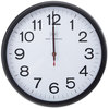 A Picture of product UNV-10417 Universal® Deluxe 13 1/2" Indoor/Outdoor Atomic Clock 13.5" Overall Diameter, Black Case, 1 AA (sold separately)