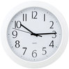 A Picture of product UNV-10461 Universal® Whisper Quiet Clock 12" Overall Diameter, White Case, 1 AA (sold separately)