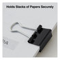 A Picture of product UNV-11060 Universal® Binder Clips with Storage Tub, Mini, Black/Silver, 60/Pack