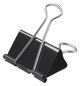 A Picture of product UNV-11112 Universal® Binder Clips with Storage Tub, Large, Black/Silver, 12/Pack