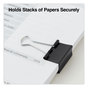 A Picture of product UNV-11124 Universal® Binder Clips with Storage Tub, Medium, Black/Silver, 24/Pack